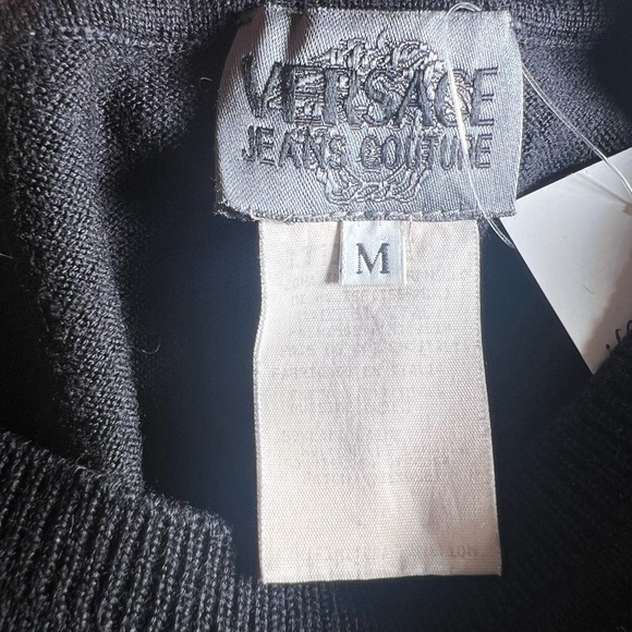 Vintage 90’s Versace Jeans Couture Knit Mini Dress - Size Medium - Picture 4 of 6